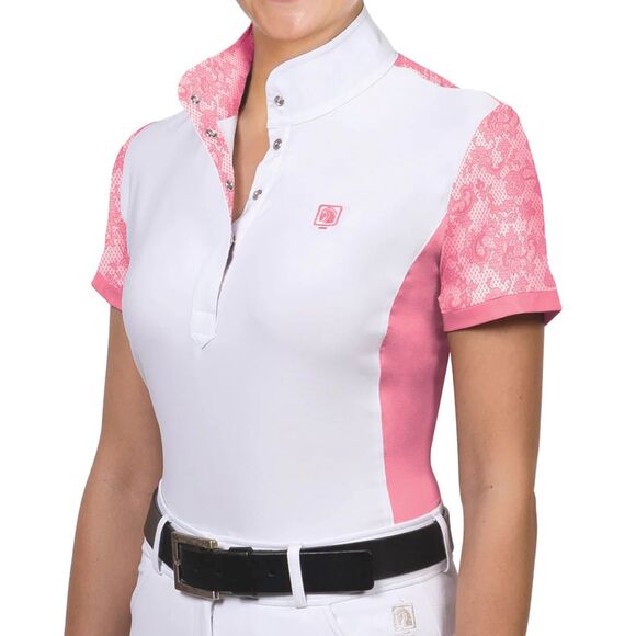 Romfh Tops - Romfh Ladies Lace Signature Short Sleeve Shirt Size Large NEW